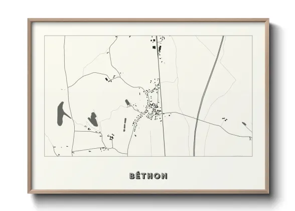 Une affiche de carte sur Béthon