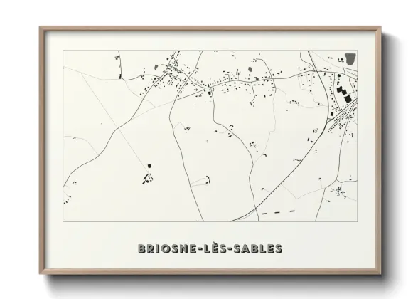 Une affiche de carte sur Briosne-lès-Sables