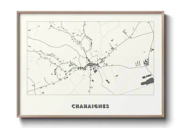 Une affiche de carte sur Chahaignes