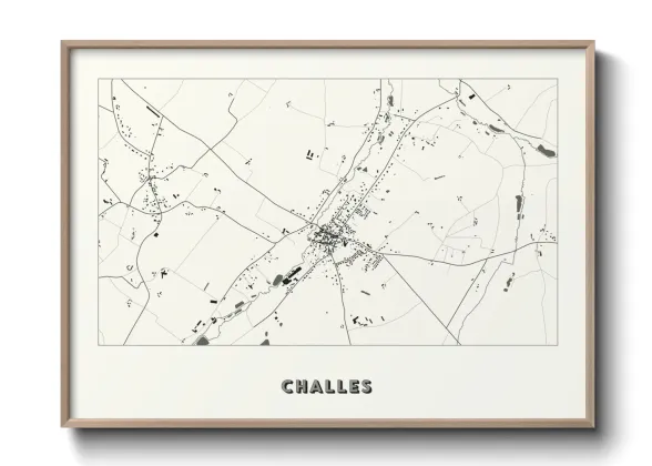 Une affiche de carte sur Challes