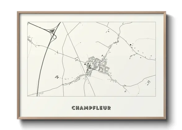 Une affiche de carte sur Champfleur