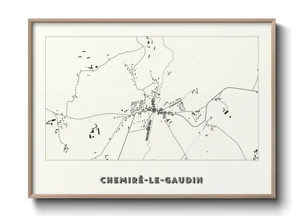 Une affiche de carte sur Chemiré-le-Gaudin
