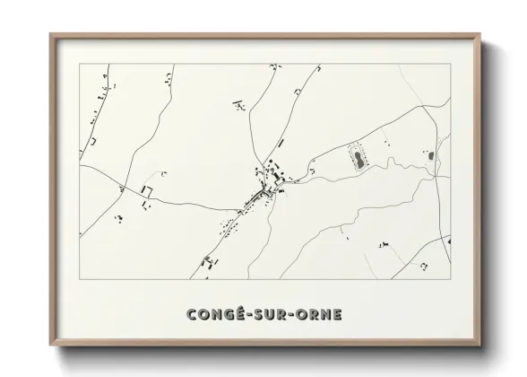 Une affiche de carte sur Congé-sur-Orne