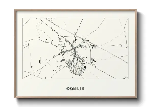 Une affiche de carte sur Conlie