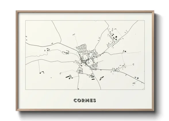 Une affiche de carte sur Cormes