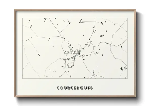 Une affiche de carte sur Courcebœufs