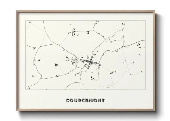 Une affiche de carte sur Courcemont