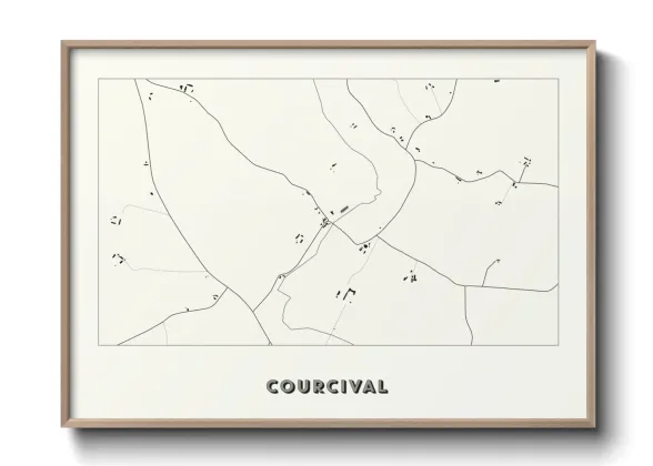 Une affiche de carte sur Courcival