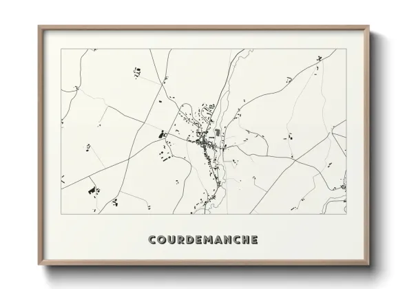 Une affiche de carte sur Courdemanche