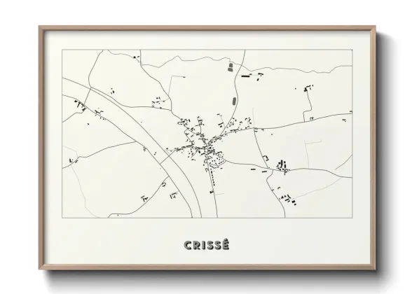 Une affiche de carte sur Crissé