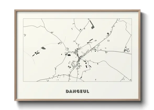 Une affiche de carte sur Dangeul