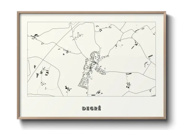 Une affiche de carte sur Degré