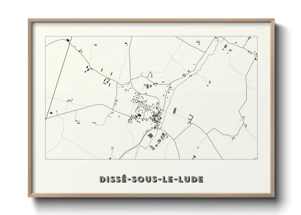 Une affiche de carte sur Dissé-sous-le-Lude