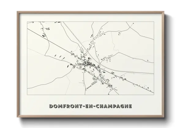 Une affiche de carte sur Domfront-en-Champagne