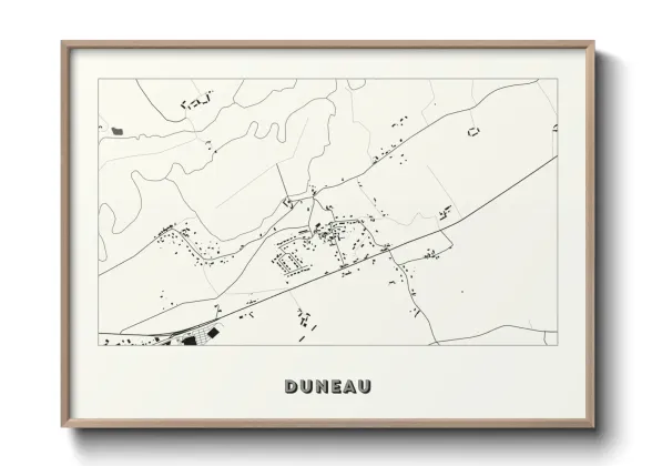 Une affiche de carte sur Duneau