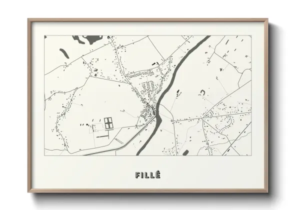 Une affiche de carte sur Fillé