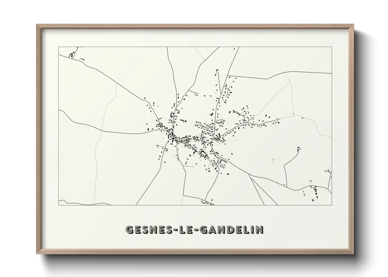 Un poster carteGesnes-le-Gandelin