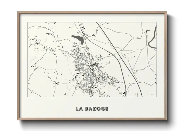 Une affiche de carte sur La Bazoge