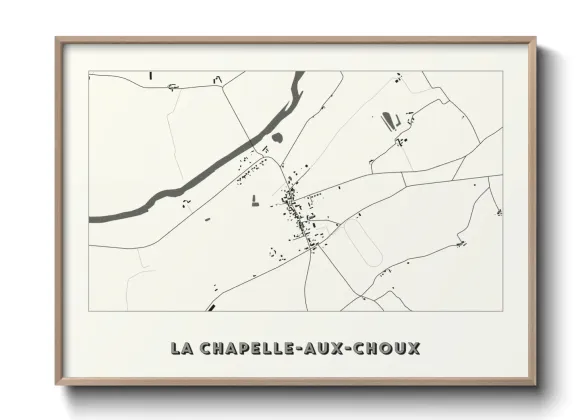 Une affiche de carte sur La Chapelle-aux-Choux