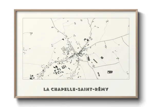Une affiche de carte sur La Chapelle-Saint-Rémy