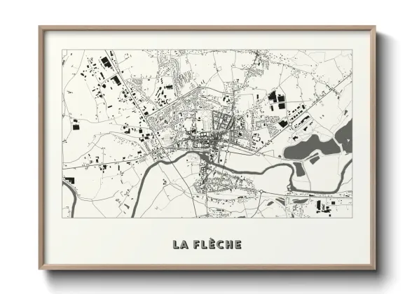 Une affiche de carte sur La Flèche