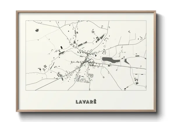 Une affiche de carte sur Lavaré