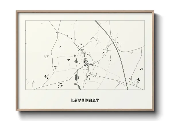 Une affiche de carte sur Lavernat