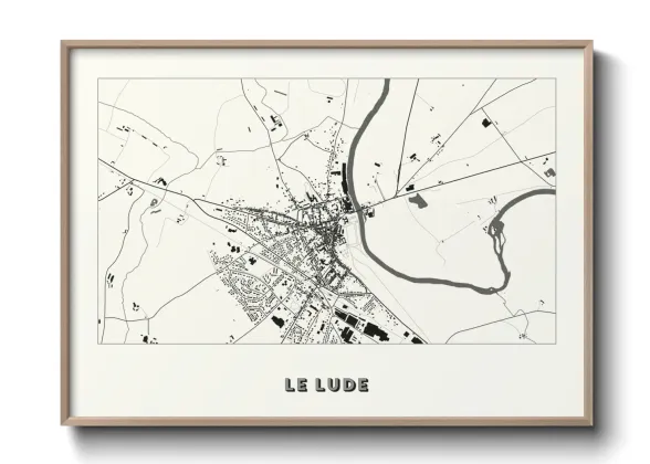Une affiche de carte sur Le Lude