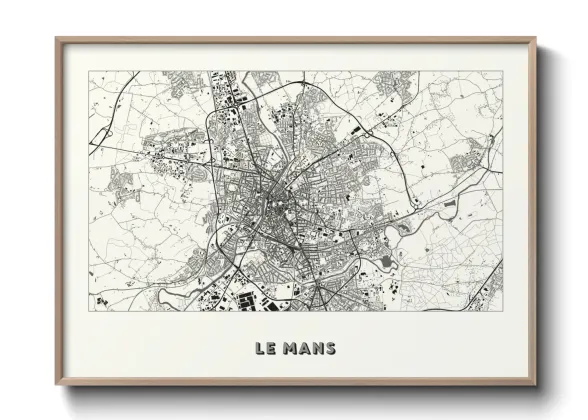 Une affiche de carte sur Le Mans