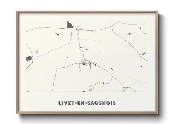 Une affiche de carte sur Livet-en-Saosnois