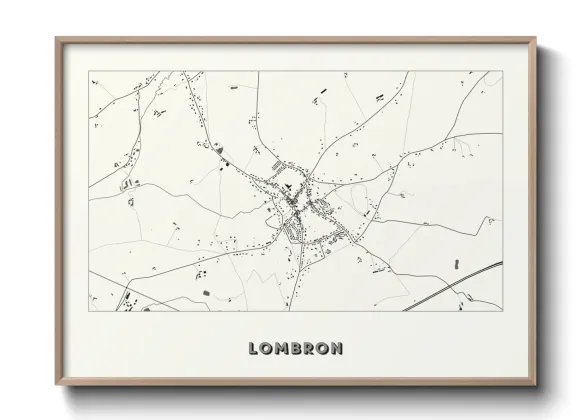 Une affiche de carte sur Lombron