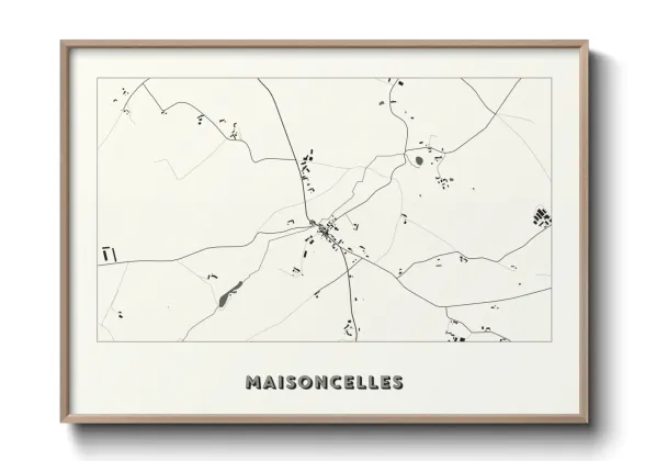 Une affiche de carte sur Maisoncelles