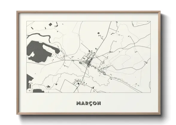 Une affiche de carte sur Marçon