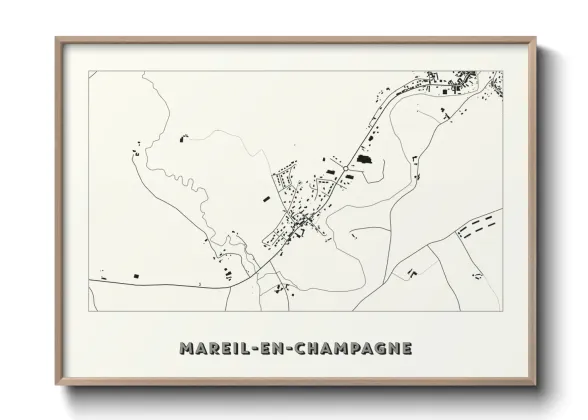 Une affiche de carte sur Mareil-en-Champagne