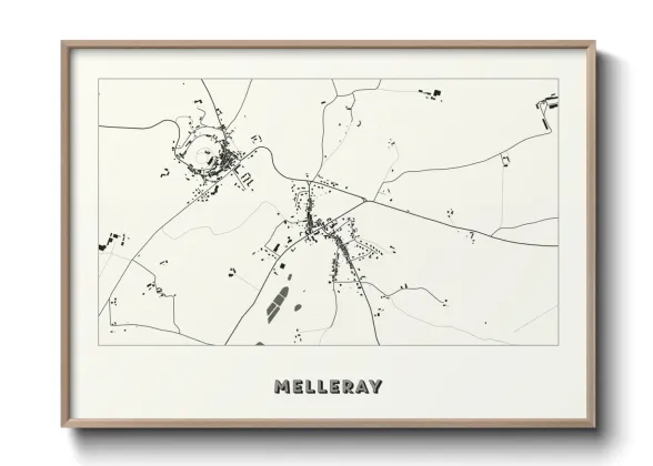Une affiche de carte sur Melleray
