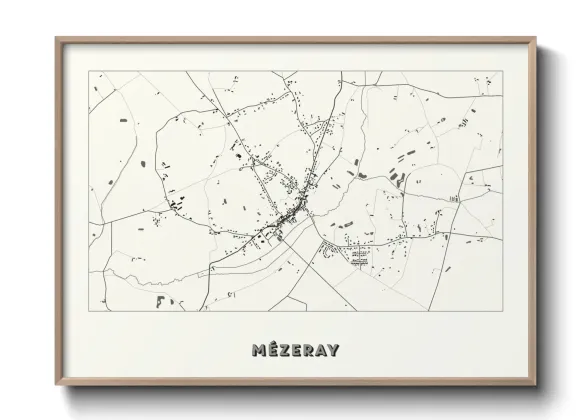 Une affiche de carte sur Mézeray