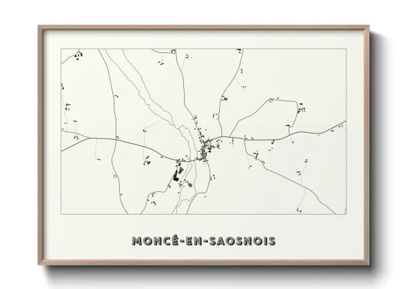 Une affiche de carte sur Moncé-en-Saosnois