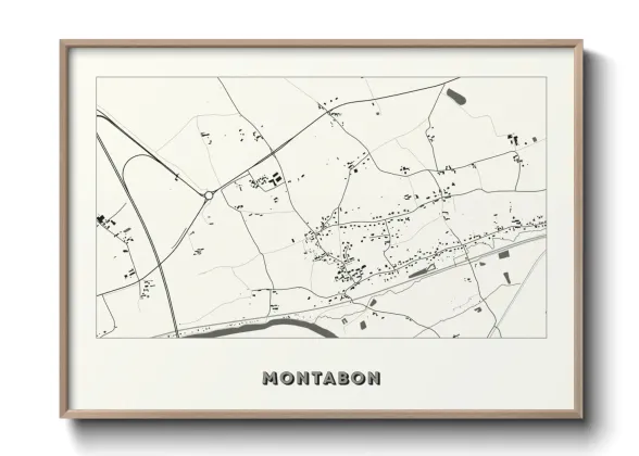 Une affiche de carte sur Montabon