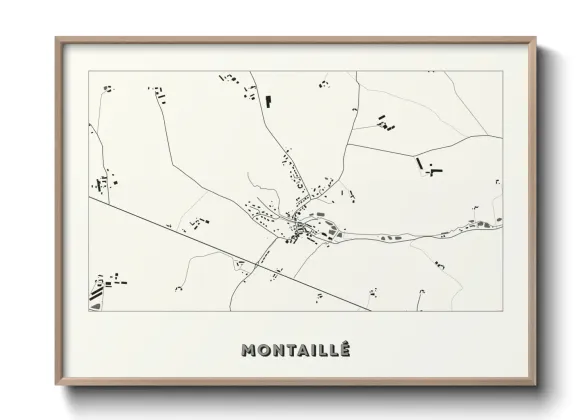 Une affiche de carte sur Montaillé