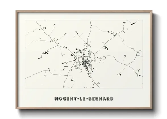 Une affiche de carte sur Nogent-le-Bernard
