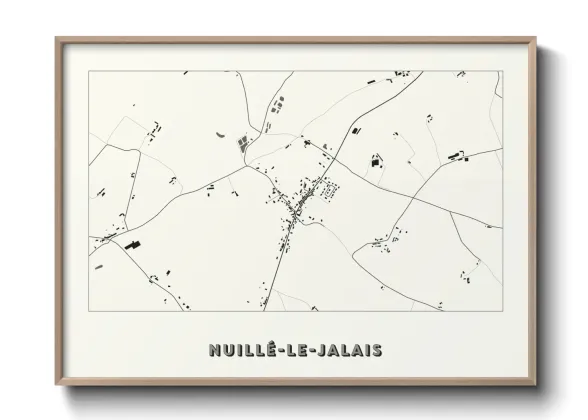 Une affiche de carte sur Nuillé-le-Jalais