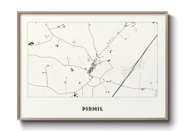 Une affiche de carte sur Pirmil