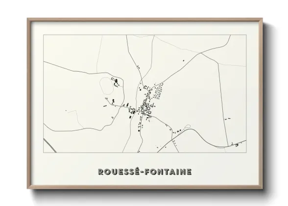 Une affiche de carte sur Rouessé-Fontaine