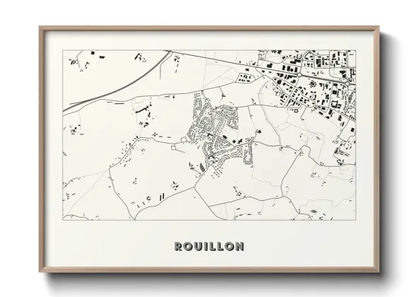 Une affiche de carte sur Rouillon