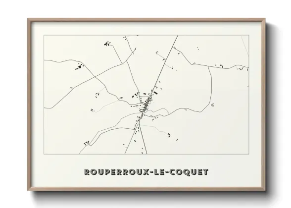 Une affiche de carte sur Rouperroux-le-Coquet