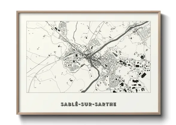 Une affiche de carte sur Sablé-sur-Sarthe