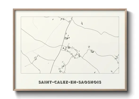 Une affiche de carte sur Saint-Calez-en-Saosnois