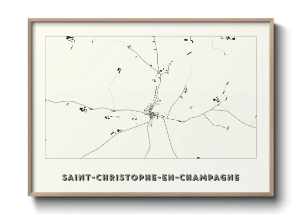 Une affiche de carte sur Saint-Christophe-en-Champagne
