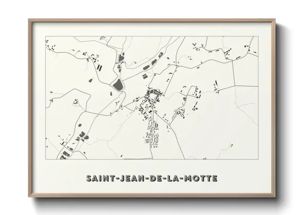 Une affiche de carte sur Saint-Jean-de-la-Motte