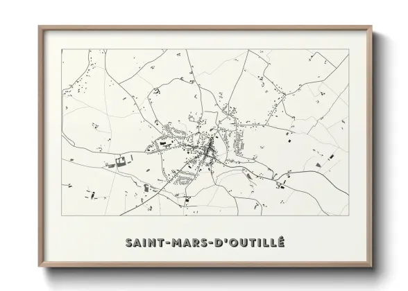 Une affiche de carte sur Saint-Mars-d'Outillé